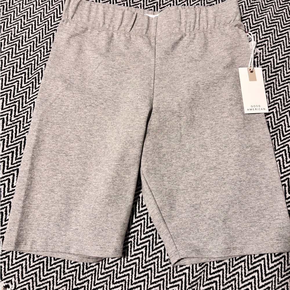 Good American Heather Grey Bike Shorts | Sz 3